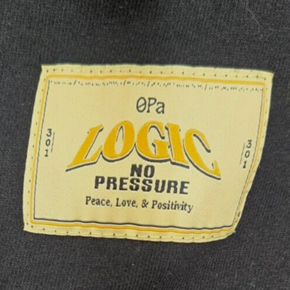 Logic No Pressure Sweatshirt Men 2XL Black Long Sleeve Crewneck Tour Concert Rap - Picture 3 of 10